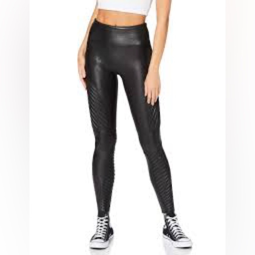 Spanx black moto legging. Size large